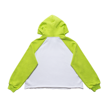 Load image into Gallery viewer, No Errors 6 String Hoodie White / Lime Green Deko
