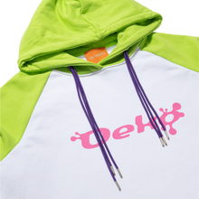 Load image into Gallery viewer, No Errors 6 String Hoodie White / Lime Green Deko
